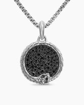 Ouroboros Amulet in Sterling Silver with Black Diamonds, 25mm